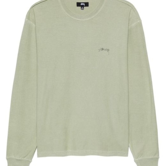 NWOT Authentic Stussy Green Lazy Long Sleeve T-Shirt Small - Picture 1 of 11